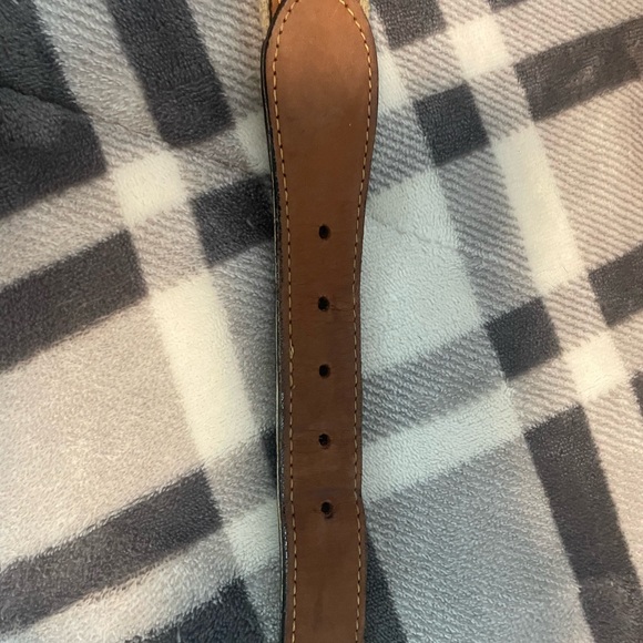 Zappelin Brown Leather Fish Belt size 36 Vintage - Picture 3 of 6